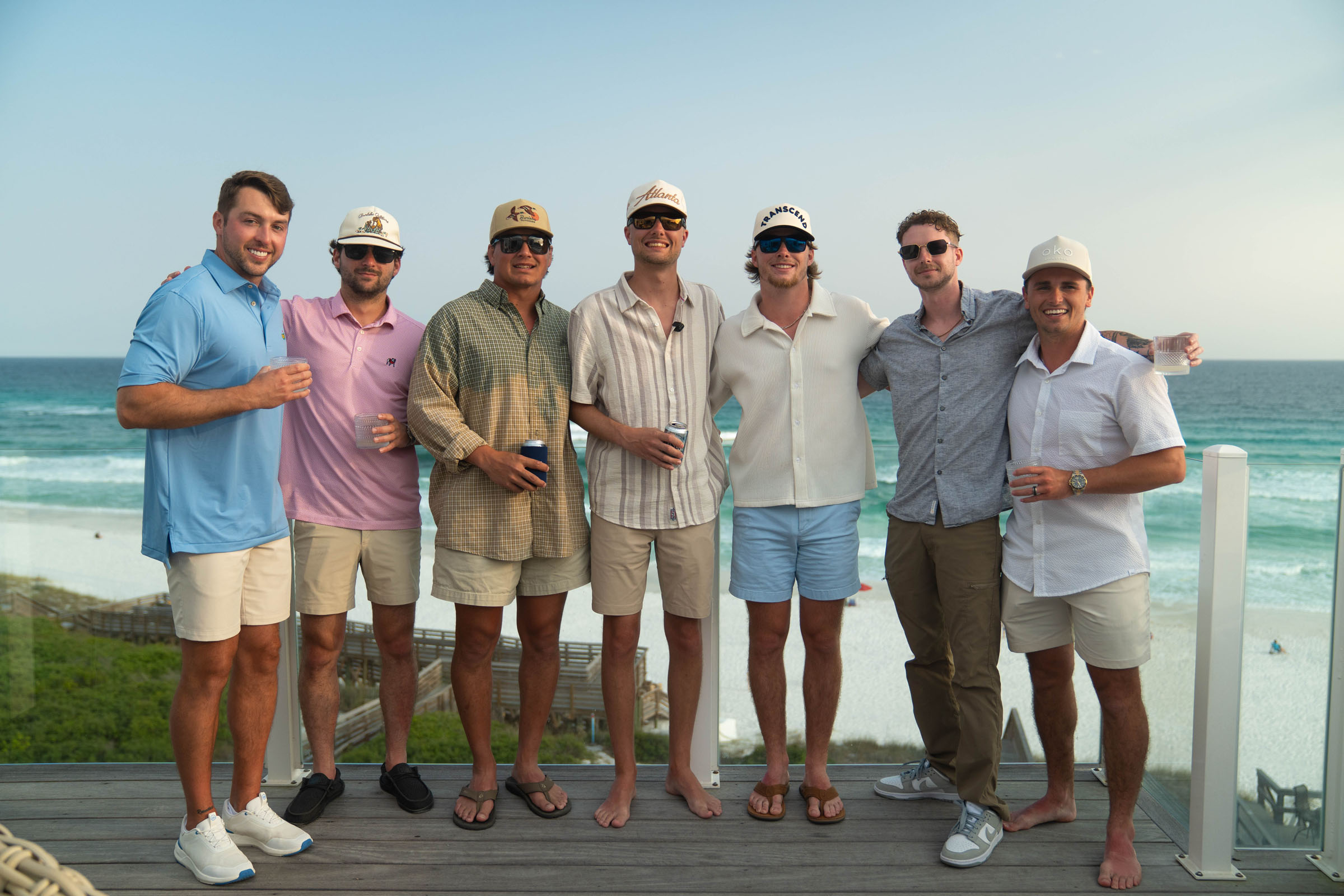 Top Sales Beach Trip 2026 – 19 Transcend top sales team on the oceanfront deck